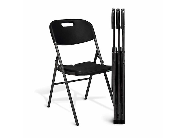 Maxxgarden 88739 klapstoelen vouwstoel zwart - 4 stuk nieuw - afbeelding 1 van  5