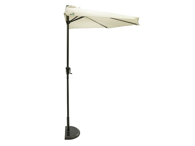 Maxxgarden balkonparasol 20888 - aluminium parasol - halfrond - ø 250 cm (lichtgrijs) - afbeelding 2 van  3