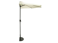 Maxxgarden balkonparasol 20888 - aluminium parasol - halfrond - ø 250 cm (lichtgrijs) - afbeelding 2 van  3