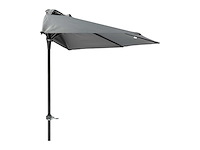 Maxxgarden balkonparasol ø 250 - 21205- aluminium parasol - halfrond - antraciet - afbeelding 1 van  5