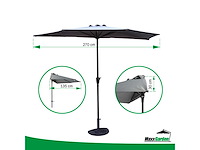 Maxxgarden balkonparasol ø 250 - 21205- aluminium parasol - halfrond - antraciet - afbeelding 3 van  5