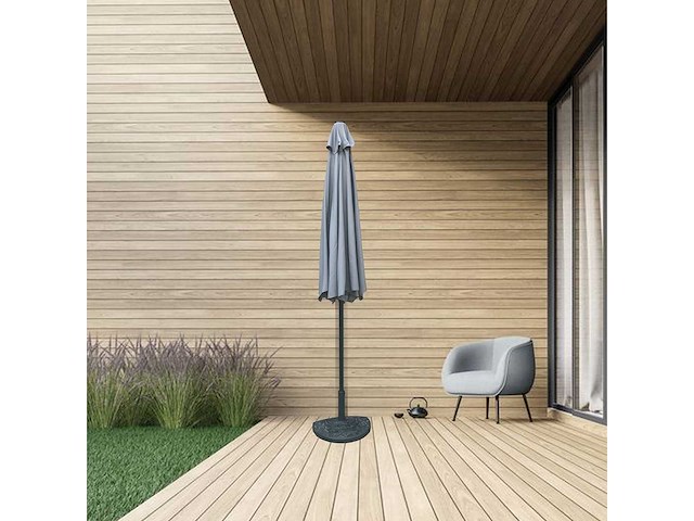 Maxxgarden balkonparasol ø 250 - 21205- aluminium parasol - halfrond - antraciet - afbeelding 5 van  5