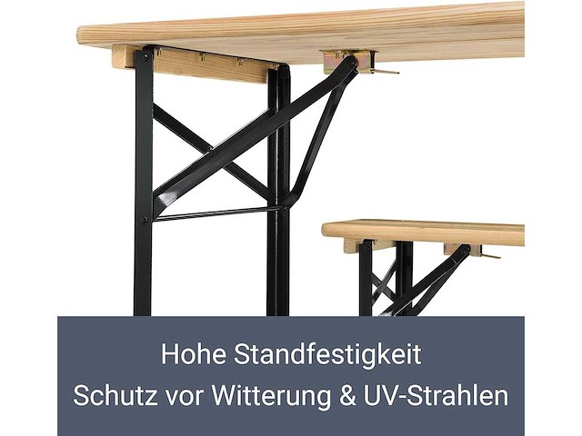 Maxxgarden biertafel 88523 - picknickset tafel met banken - 167x46x75cm - afbeelding 4 van  5