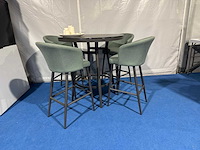Maxxgarden hoge alu tafel met hoogwaardige krukken - afbeelding 1 van  6