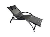 Maxxgarden louisa ligbed 22162 - aluminium - 173x66 cm (zwart) - afbeelding 1 van  5