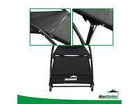 Maxxgarden louisa ligbed 22162 - aluminium - 173x66 cm (zwart) - afbeelding 4 van  5