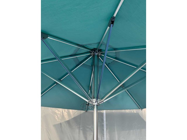 Maxxgarden parasol stokparasol rvs 270cm blauw met voet - afbeelding 2 van  5