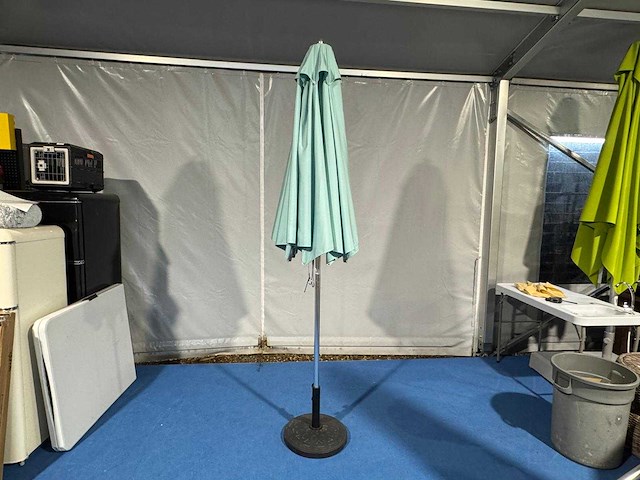 Maxxgarden parasol stokparasol rvs 270cm blauw met voet - afbeelding 4 van  5