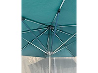Maxxgarden parasol stokparasol rvs 270cm blauw met voet - afbeelding 1 van  2