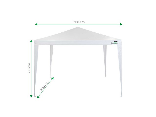 Maxxgarden partytent 3x3m wit - 2 stuks - afbeelding 2 van  3