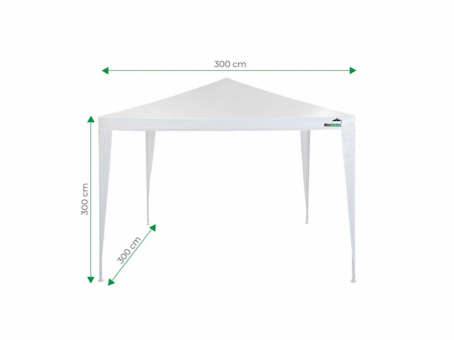 Maxxgarden partytent 3x3m wit - 2 stuks - afbeelding 2 van  3
