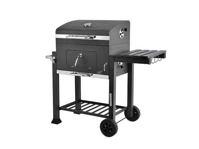 Maxxgarden smoker - houtskoolbarbecue - 118cm - zwart - afbeelding 1 van  7