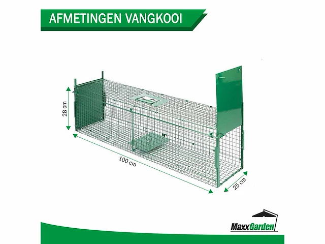 Maxxgarden vangkooi - rattenval opvouwbaar 100x25x28cm - afbeelding 5 van  6
