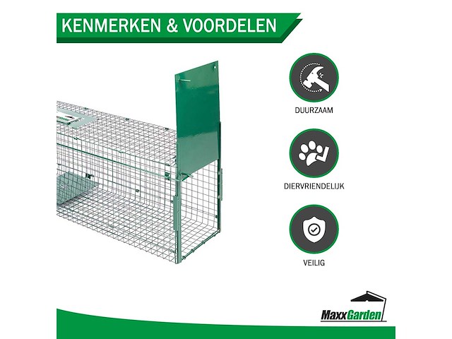 Maxxgarden vangkooi - rattenval opvouwbaar 100x25x28cm - afbeelding 2 van  5