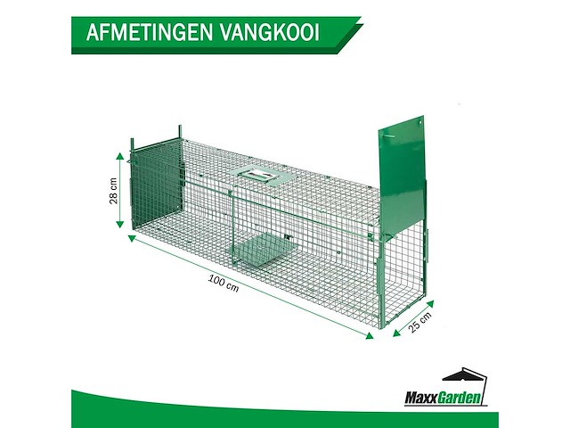 Maxxgarden vangkooi - rattenval opvouwbaar 100x25x28cm - afbeelding 4 van  5