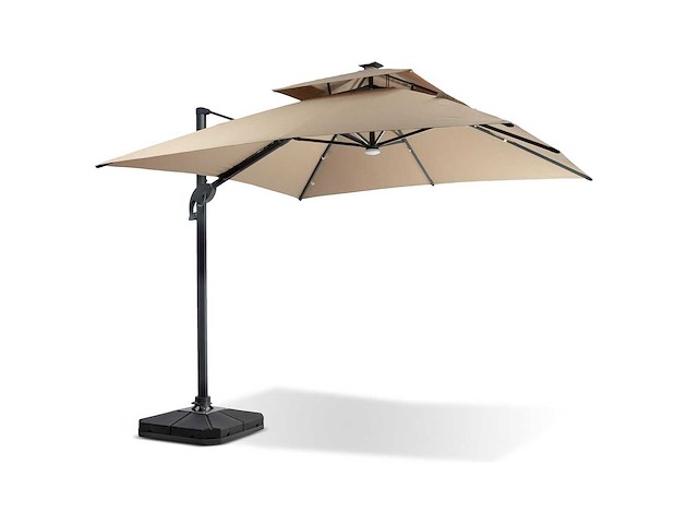 Maxxgarden zweefparasol 300cm met led nieuw - afbeelding 1 van  4