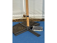 Maxxgarden zweefparasol 3x4m blauw met zwenkfunctie en voet - afbeelding 4 van  5