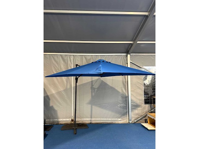 Maxxgarden zweefparasol met led en voet vierkant 275cm - afbeelding 1 van  5