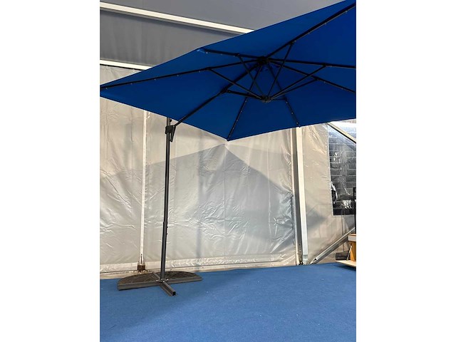 Maxxgarden zweefparasol met led en voet vierkant 275cm - afbeelding 2 van  5
