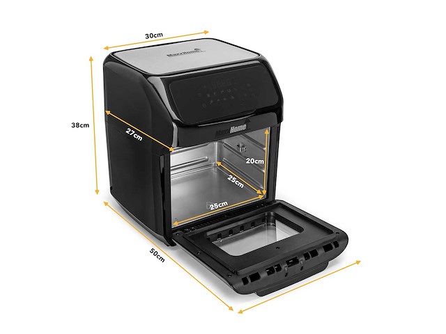 Maxxhome - airfryer hetelucht friteuse - xxl 1600 watt - afbeelding 3 van  7