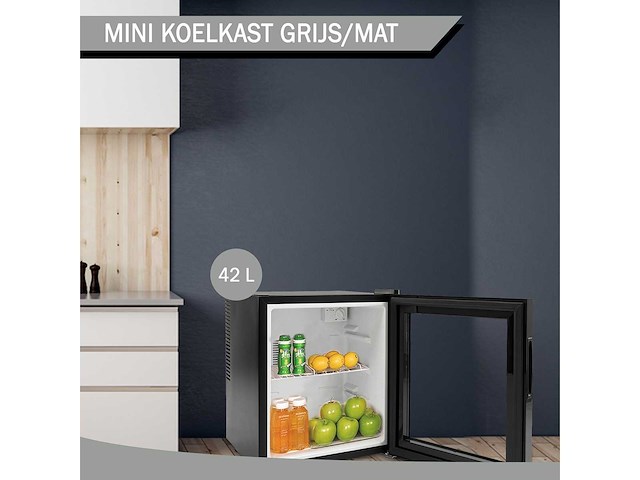 Maxxhome 20989 mini koelkast - 42 liter - glazen deur - zwart - afbeelding 4 van  6
