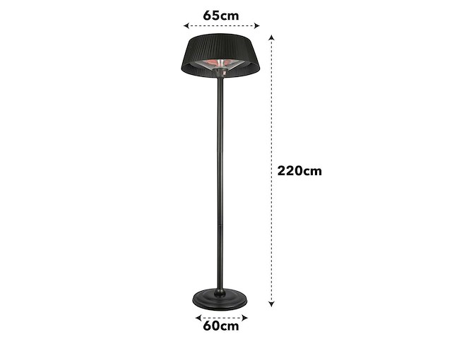 Maxxhome 21015 electrische design terrasverwarmer 2000w 218cm - afbeelding 2 van  5