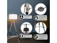 Maxxhome 21773 vloerlamp 145cm incl stoffen kap nieuw - afbeelding 4 van  6