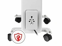 Maxxhome elektrische olieverwarming - thermostaat - 4 wielen - oververhittingsbeveiliging - 11 lamellen - 2500w - afbeelding 2 van  6