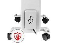 Maxxhome elektrische olieverwarming - thermostaat - 4 wielen - oververhittingsbeveiliging - 11 lamellen - 2500w - afbeelding 2 van  6