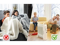 Maxxhome elektrische olieverwarming - thermostaat - 4 wielen - oververhittingsbeveiliging - 11 lamellen - 2500w - afbeelding 5 van  6