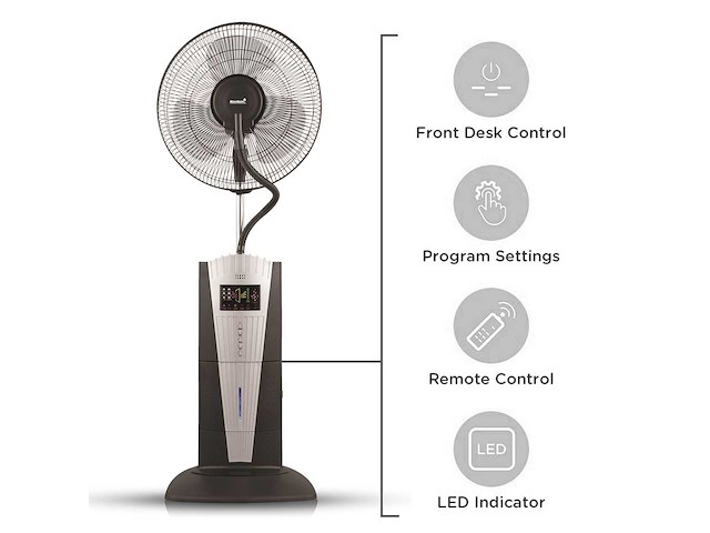 Maxxhome ft40 statiefventilator 20779 - ventilator met mist - 3in1 - 80 watt - afbeelding 3 van  7