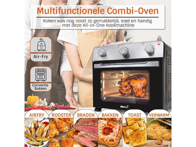 Maxxhome hetelucht friteuse - airfryer - xxl 1600 watt - afbeelding 4 van  6