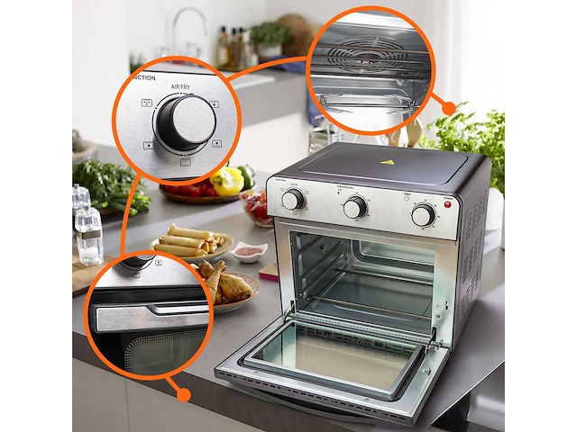 Maxxhome hetelucht friteuse - airfryer - xxl 1600 watt - afbeelding 5 van  6