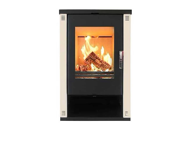 Maxxhome moderne houtkachel - 9 kw - 57x47x93cm - geschikt voor ruimtes tot 200 m³ - champagne - afbeelding 1 van  3