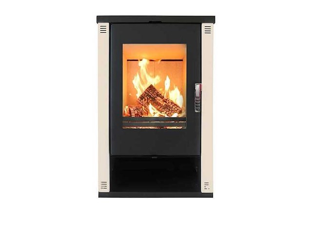 Maxxhome moderne houtkachel - 9 kw - 57x47x93cm - geschikt voor ruimtes tot 200 m³ - champagne - afbeelding 1 van  3