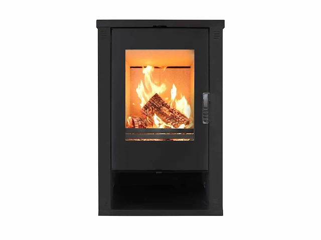 Maxxhome moderne houtkachel - 9 kw - 57x47x93cm - geschikt voor ruimtes tot 200 m³ - zwart - afbeelding 1 van  3