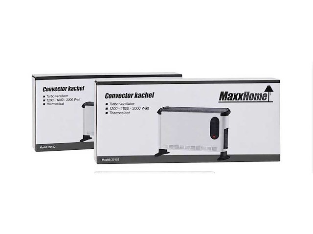 Maxxhome turbo convector kachel - 3000 watt - 2st - afbeelding 2 van  2