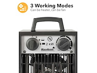 Maxxhome werkplaatskachel - ventilator kachel 2000 w - afbeelding 4 van  5