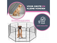 Maxxpet 20144 hondenren puppyren met 8 panelen - staal - 78x78cm - ø 210 cm - afbeelding 4 van  4
