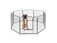 Maxxpet 20144 hondenren puppyren met 8 panelen - staal - 78x78cm - ø 210 cm - afbeelding 1 van  6