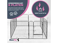 Maxxpet 20144 hondenren puppyren met 8 panelen - staal - 78x78cm - ø 210 cm - afbeelding 2 van  6