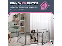 Maxxpet 20144 hondenren puppyren met 8 panelen - staal - 78x78cm - ø 210 cm - afbeelding 3 van  6