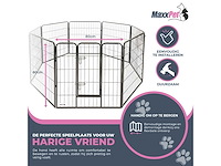 Maxxpet 20144 hondenren puppyren met 8 panelen - staal - 78x78cm - ø 210 cm - afbeelding 6 van  6