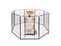 Maxxpet 20148 hondenren puppyren met 8 panelen - staal - 78x100cm - ø 210 cm - afbeelding 1 van  6