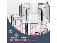 Maxxpet 20148 hondenren puppyren met 8 panelen - staal - 78x100cm - ø 210 cm - afbeelding 4 van  6