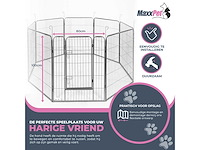 Maxxpet 20148 hondenren puppyren met 8 panelen - staal - 78x100cm - ø 210 cm - afbeelding 6 van  6