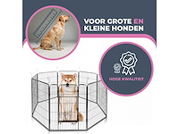 Maxxpet 20148 hondenren puppyren met 8 panelen - staal - 78x100cm - ø 210 cm - afbeelding 5 van  6