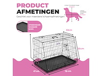 Maxxpet 20245 hondenbench - autobench - 78x47x55cm - afbeelding 3 van  5