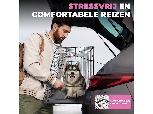 Maxxpet 20245 hondenbench - autobench - 78x47x55cm - afbeelding 4 van  5