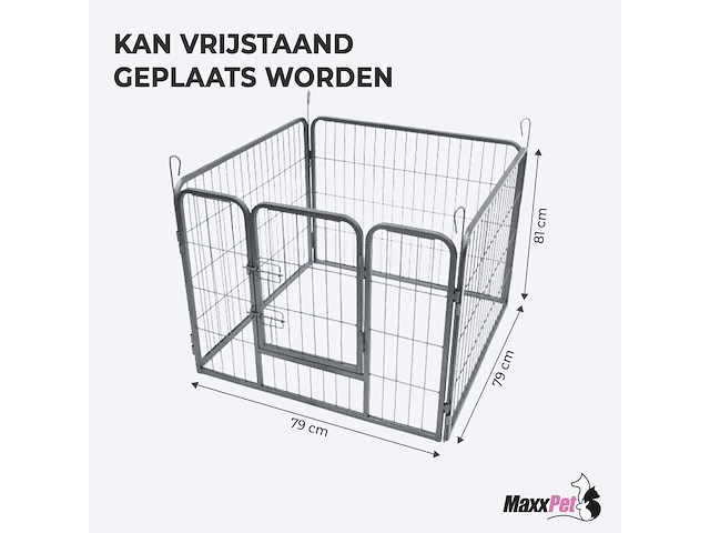 Maxxpet 22299 puppyren 81x79cm - konijnenren - 4 kennelpanelen - afbeelding 2 van  4